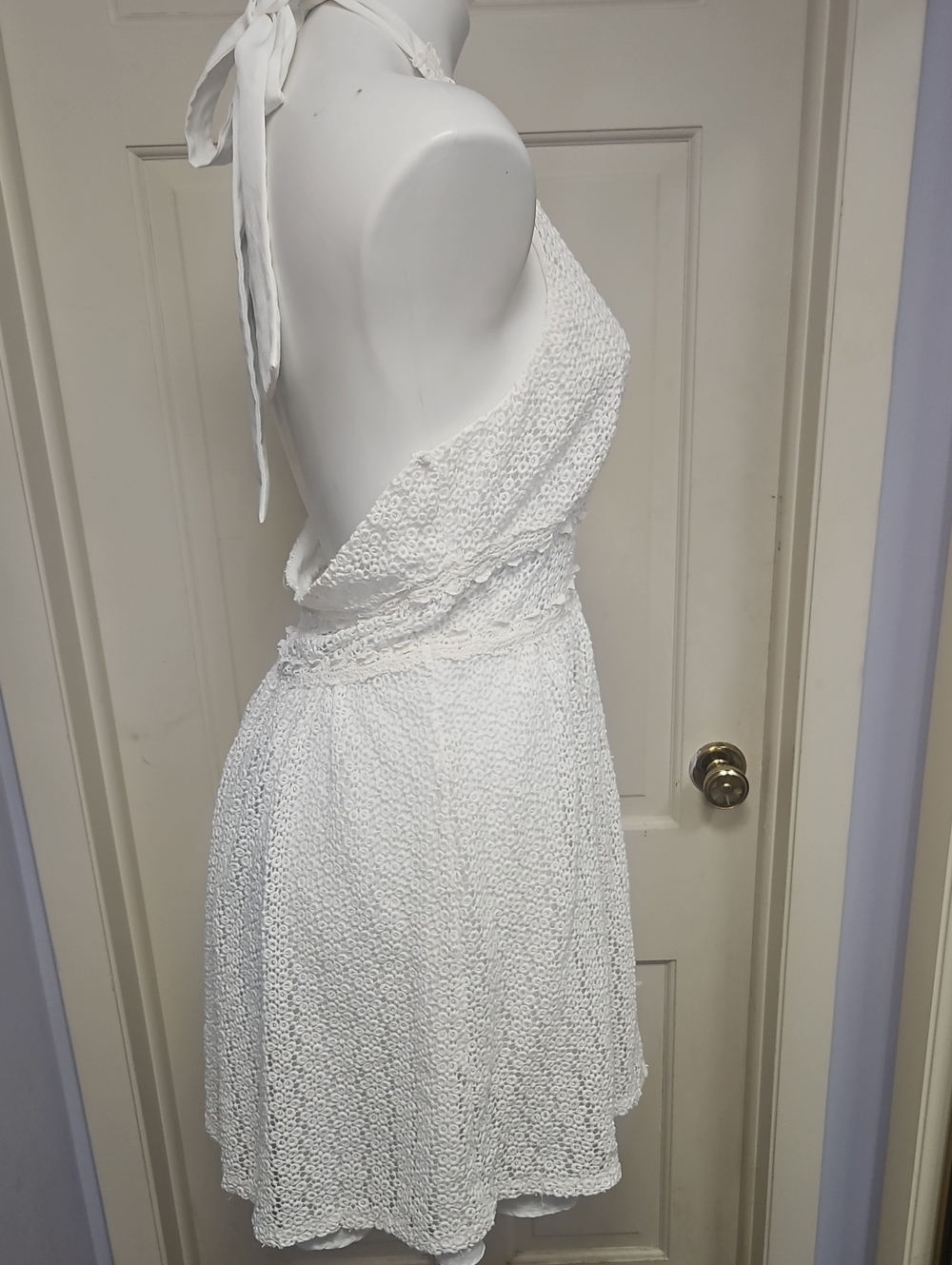 Free People Marylnn Monroe Style Crochet Halter Dress - Picture 3 of 10